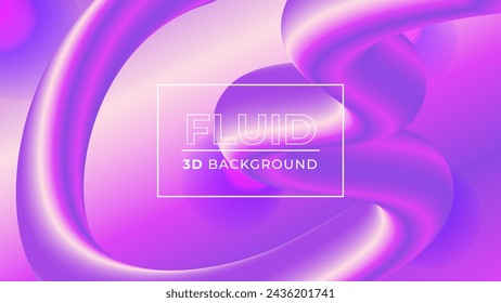 Lila Moderner 3D Fluid Style Hintergrund.
