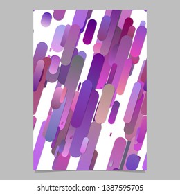 Purple modern abstract gradient rounded stripe pattern brochure background - vector stationery template graphic