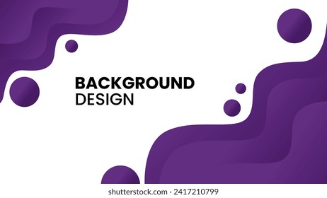 Purple modern background design. Creative banner design with wave shapes for template. Simple horizontal banner.