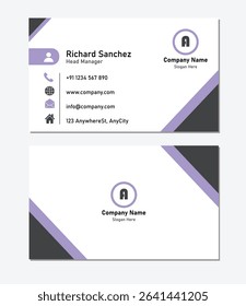 Purple Modern Business Card Design