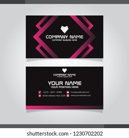 Purple Modern Business card vector template