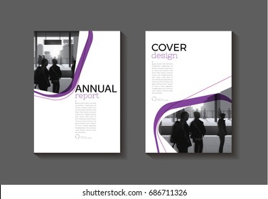 purple  modern  cover book Brochure template, design, annual report, magazine and flyer layout Vector a4