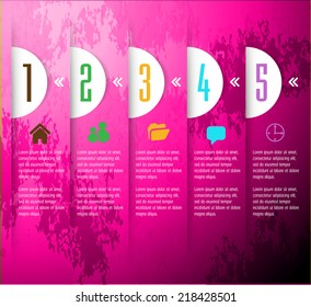 purple modern design old paper text box template for website graphic technology and internet , labels, numbers. 