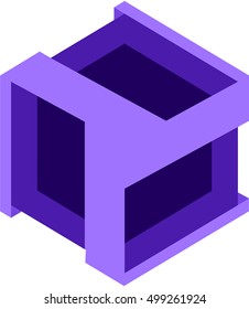 Purple modern shape logotype icon shapes and shades of color