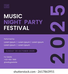 Purple Modern Social Media Event Template
