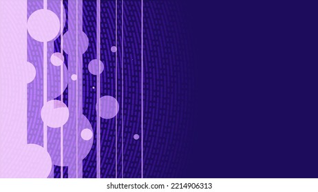 Purple Modern Styled Abstract Line And Circle Textured Background with Spinning Dots