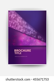 purple Modern Vector abstract blurry brochure / book / flyer design template business brochure flyer design layout template in A4 size, with blur purple background, vector eps10.