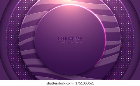 Purple modern vector background overlap multi paper lighting. vector illustration