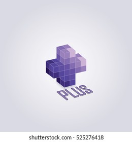 Purple Monochromatic Color 3d Plus Vector Design