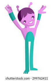 purple monster ballet dancer with a beautiful posture