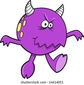 Ilustração de Vetor de Monstro Roxo