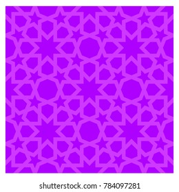 purple mosaic ornament islamic pattern vector
