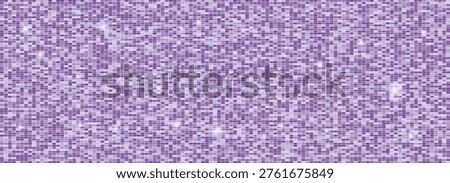 Purple mosaic tiles with sparkling light effects violet