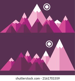 Purple Mountain illustration for background