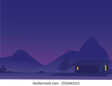 purple mountain at night yesterday