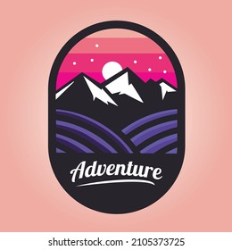 purple mountains hill vector graphic