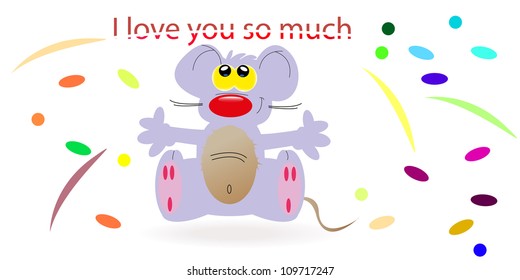 Purple mouse alone