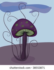 purple mushroom