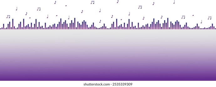 Purple Music Theme Background Vector