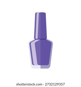 Roxo esmalte de unha garrafa plana ilustração vetorial isolada no fundo branco