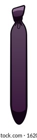 Purple necktie isolated illustration. White background, vector.