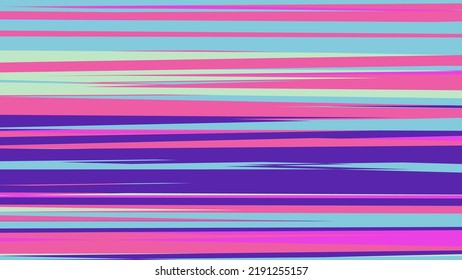 Purple Neon Blue Background Stripes Horizontal Line Vector Seamless Geometric. Shape Pattern Holographic Hologram Iridescent