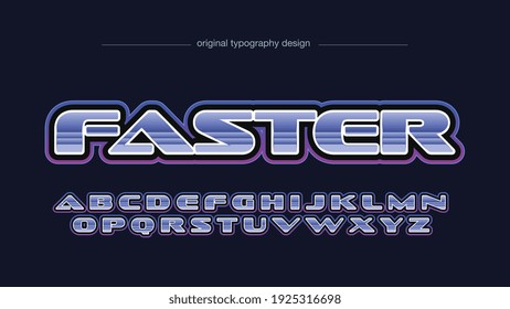 Purple And Neon Chrome Modern Sports Game Logo Artistic Font Typography