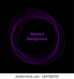 purple neon circle. abstract vector illustration