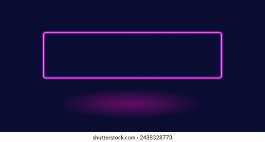 Purple neon CTA button template.