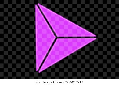Purple neon geometric isolated shapes