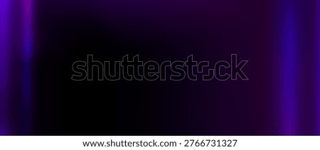 Purple neon light leak effect background. Old film bokeh flare overlay. Vintage photo filter texture template. Exposed saturated photography wallpaper. Vector blur ultraviolet gradient backdrop