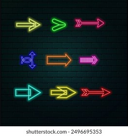 Purple neon light Loading arrow line Illustration. . Black background UHD 4k Illustration.