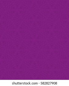 Purple Neutral Seamless Flourish Pattern. Tileable Squiggle Stroke Ornate. Vintage Flourish Vector Background.