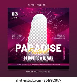 Purple night party flyer template