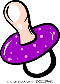 Púrpura, ilustración, vector sobre fondo blanco.