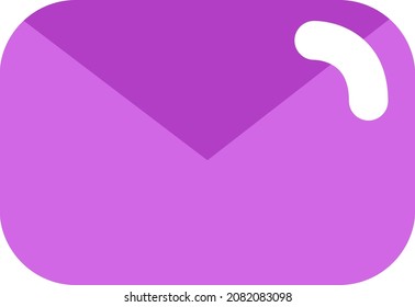 Purple notification, illustration, vector, on a white background.