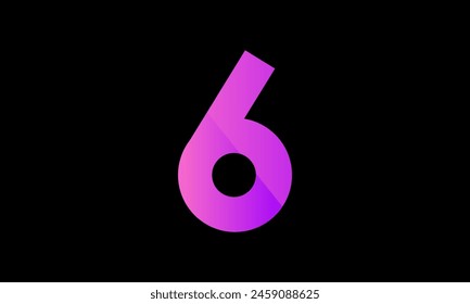 Purple Number Modern Fresh Logo