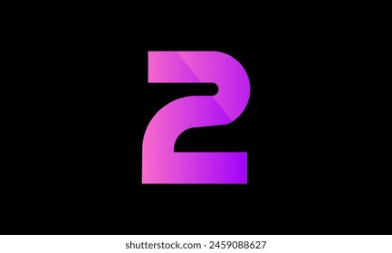 Purple Number Modern Fresh Logo