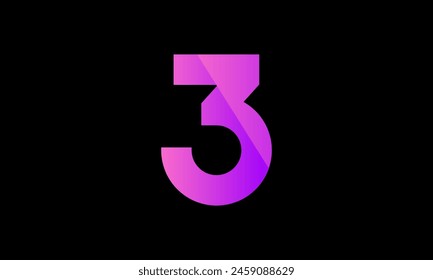 Purple Number Modern Fresh Logo