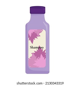 Purple Opaque Flower Shampoo Bottle