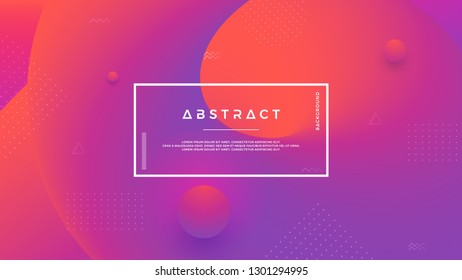 Purple, orange abstract background with a dynamic liquid shape. Minimal fluid background for posters, placards, brochures, banners, web pages, headers, covers, and other. Eps10 vector background.