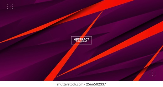 Purple and orange abstract background with overlapping triangle design. Suitable for banner, poster, presentation, brochure, flyer, cover. Vector Eps10