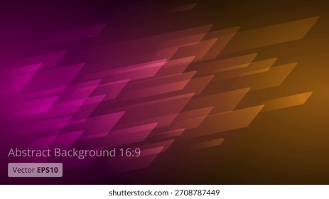 Fondo abstracto púrpura y naranja con Formas geométricas superpuestas