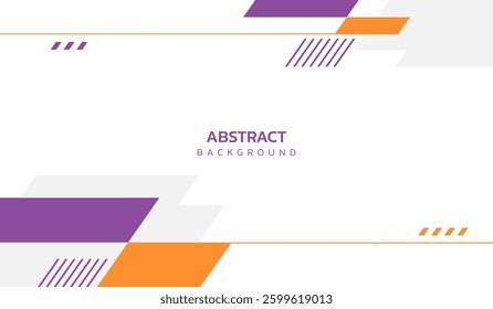 Purple and orange abstract geometric background vector illustration