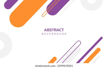 Purple and orange abstract geometric background vector illustration