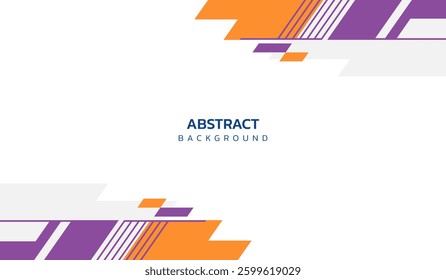 Purple and orange abstract geometric background vector illustration