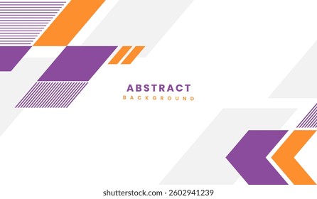 Purple and orange abstract geometric background vector illustration