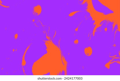 a purple and orange abstract painting