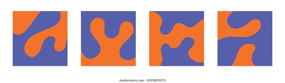 Póster líquido abstracto, fondo con Formas blob, diseño moderno abstracto de moda para tarjetas, invitación, marca, Anuncio, cubierta. Póster Formas orgánicas
