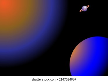 Purple orange beam black background in space design vector EPS-10